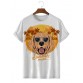 Summer Golden Dog Coconut Tree Island Casual Short Sleeve T-Shirt